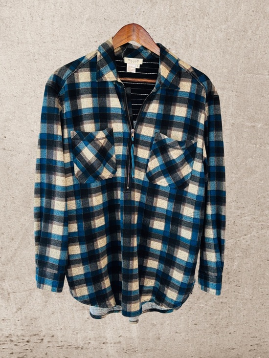 Tru Luxe Jeans Jackets & Blazers - Tru Luxe Jeans Blue and Cream Plaid Jacket
